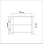 Hanah Home Mesa Auxiliar Industrial Tablero Melamina Pino Atlántico y Negro 70x63x76 cm
